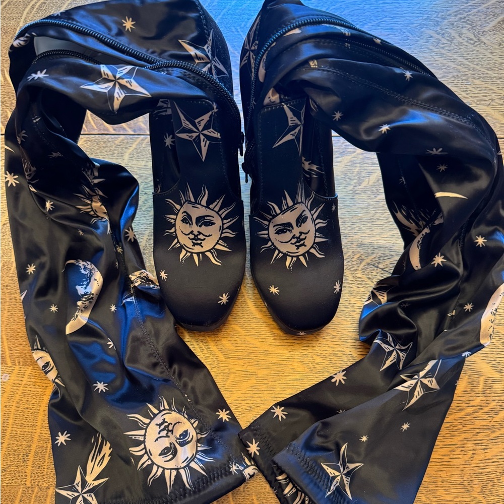 Sun and Moon Over-the-knee Boots for Halloween and beyond!